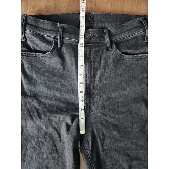 MOTHER The Hustler Ankle Fray Black Denim High Waist Flare Size 30 - Picture 7 of 8